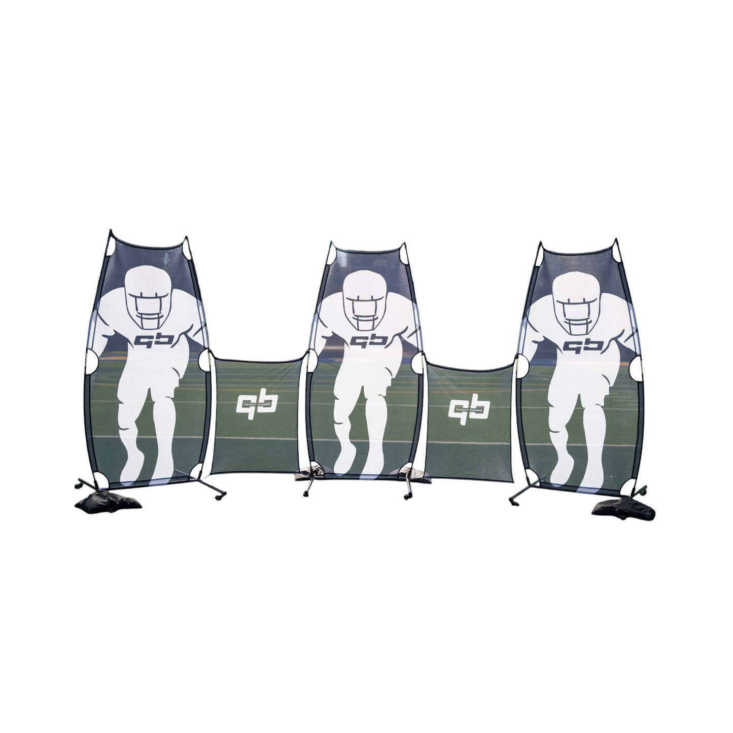 qb pocket passer premium training device for quarterbacks private personal training trainers three tall panels two mesh dividers