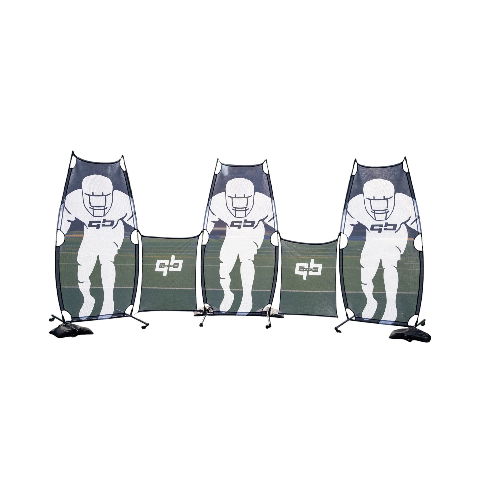 qb pocket passer premium training device for quarterbacks private personal training trainers three tall panels two mesh dividers