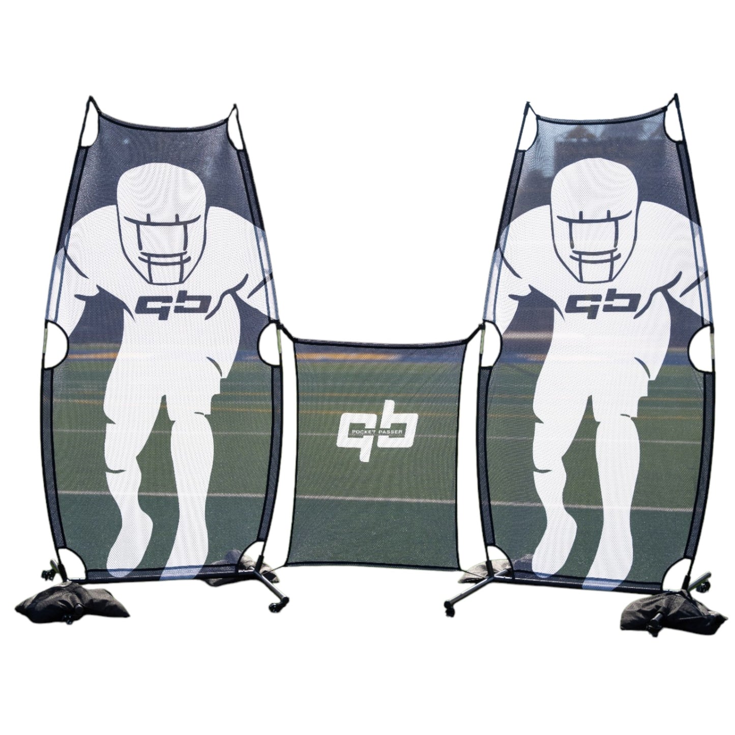 qb pocket passer premium training device for quarterbacks private personal training trainers two tall panels one mesh dividers