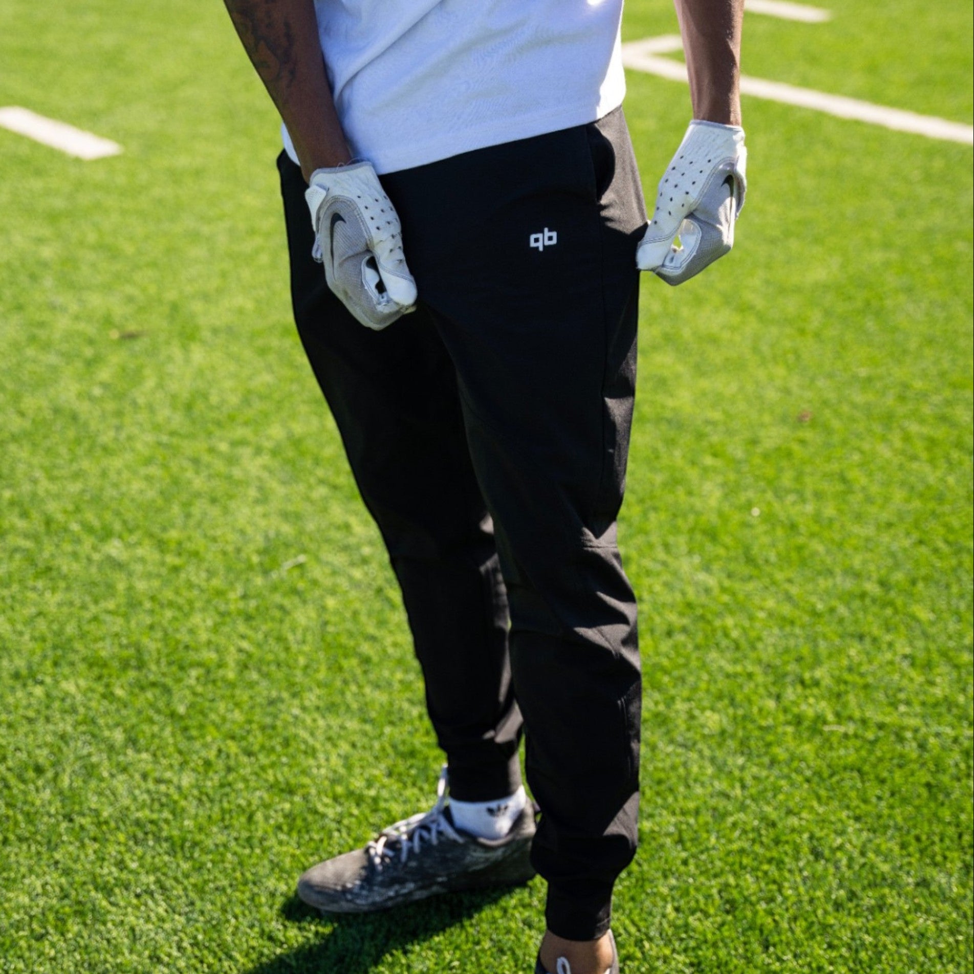 qb pocket passer black athletic training joggers for quarterbacks and qbs