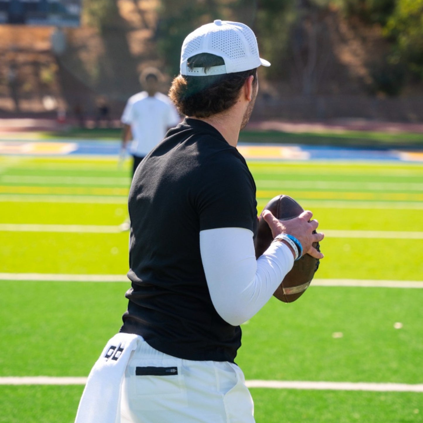 qb pocket passer white and black athletic training shirts for quarterbacks and qbs