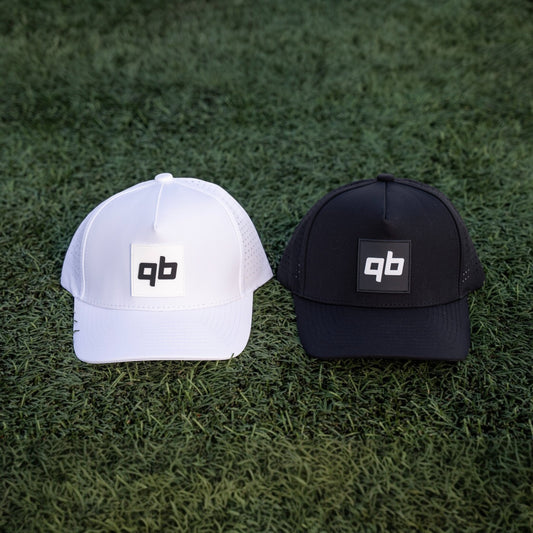 qb pocket passer white and black hats for quarterbacks