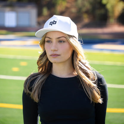 qb pocket passer white hat for quarterbacks women